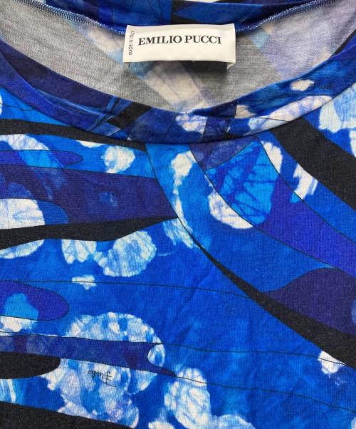 Emilio Pucci（エミリオ プッチ）Emilio Pucci (エミリオ プッチ) ロングスリーブカットソー ブルー サイズ:SIZE 42の古着・服飾アイテム