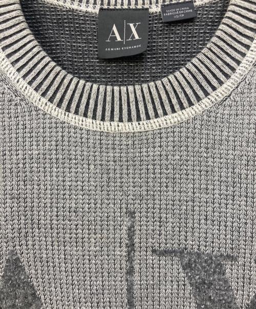 ARMANI EXCHANGE（アルマーニ エクスチェンジ）ARMANI EXCHANGE (アルマーニ エクスチェンジ) ロゴニット グレー サイズ:XSの古着・服飾アイテム