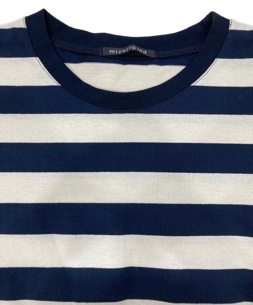 mizuiro-ind（ミズイロインド）mizuiro-ind (ミズイロインド) ボーダーカットソー ネイビー×アイボリー サイズ:なしの古着・服飾アイテム