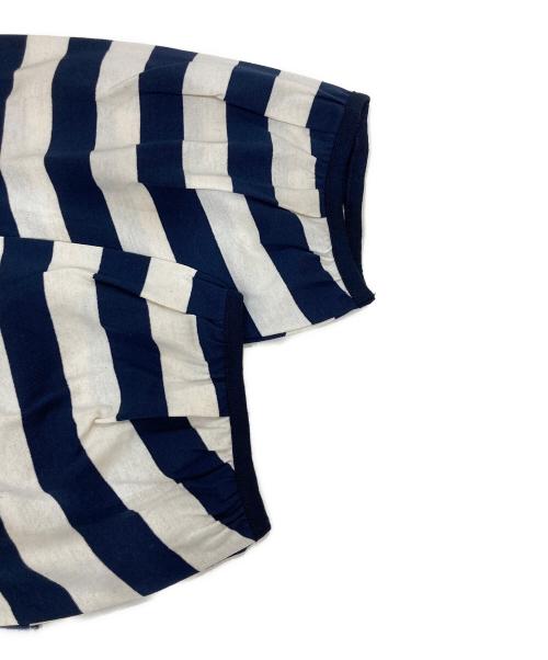 mizuiro-ind（ミズイロインド）mizuiro-ind (ミズイロインド) ボーダーカットソー ネイビー×アイボリー サイズ:なしの古着・服飾アイテム