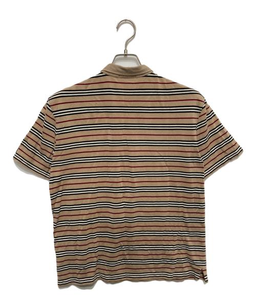 BURBERRY BLACK LABEL（バーバリーブラックレーベル）BURBERRY BLACK LABEL (バーバリーブラックレーベル) ボーダポロシャツ ベージュ サイズ:SIZE3の古着・服飾アイテム