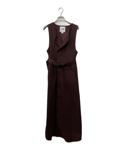 Y-3（ワイスリー）Y-3 (ワイスリー) ジレノースリーブワンピース ブラウン サイズ:2XSの古着・服飾アイテム