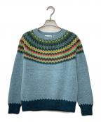 Harley of SCOTLANDハーレーオブスコットランド）の古着「ノルディックセーター」｜ブルー