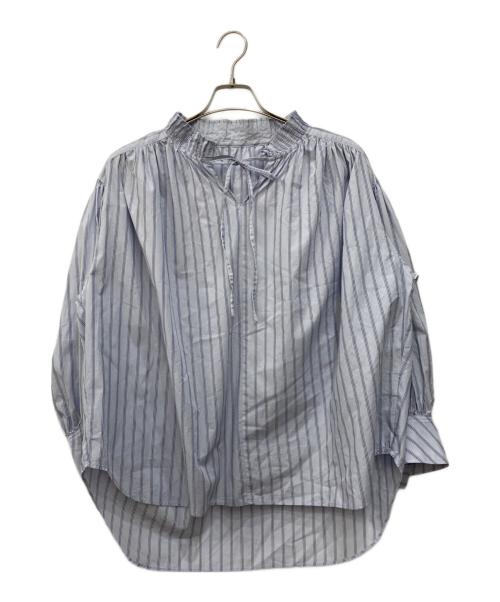 SLOBE IENA（スローブ イエナ）SLOBE IENA (スローブ イエナ) タックカラーボリュームスリーブブラウス ブルー サイズ:不明　の古着・服飾アイテム