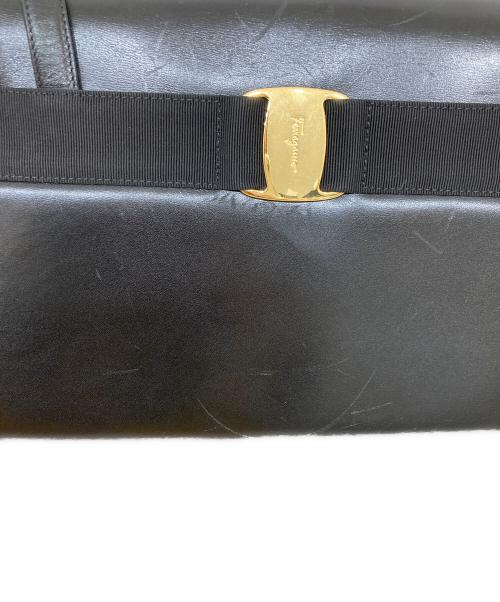 Salvatore Ferragamo（サルヴァトーレ フェラガモ）Salvatore Ferragamo (サルヴァトーレ フェラガモ) ヴァラレザートートバッグ ブラックの古着・服飾アイテム