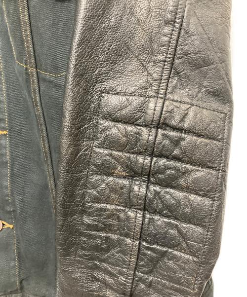 HARLEY-DAVIDSON（ハーレーダビッドソン）HARLEY-DAVIDSON (ハーレーダビッドソン) 袖レザー×デニムジャケット ブラック サイズ:Lの古着・服飾アイテム