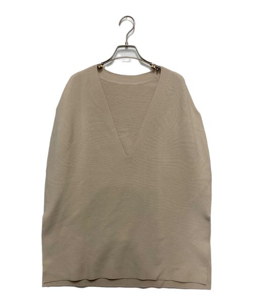 Whim Gazette（ウィムガゼット）Whim Gazette (ウィムガゼット) ホールガーメントプルオーバー ベージュ サイズ:FREEの古着・服飾アイテム