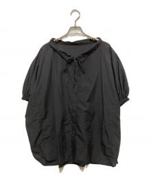UNITED ARROWS（ユナイテッドアローズ）の古着「ドローストリング バルーンスリーブ ブラウス」｜ブラック
