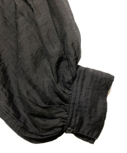 NOLLEY'S sophi（ノーリーズソフィー）NOLLEY'S sophi (ノーリーズソフィー) シアー割繊2WAYギャザーブラウス ブラック サイズ:38の古着・服飾アイテム