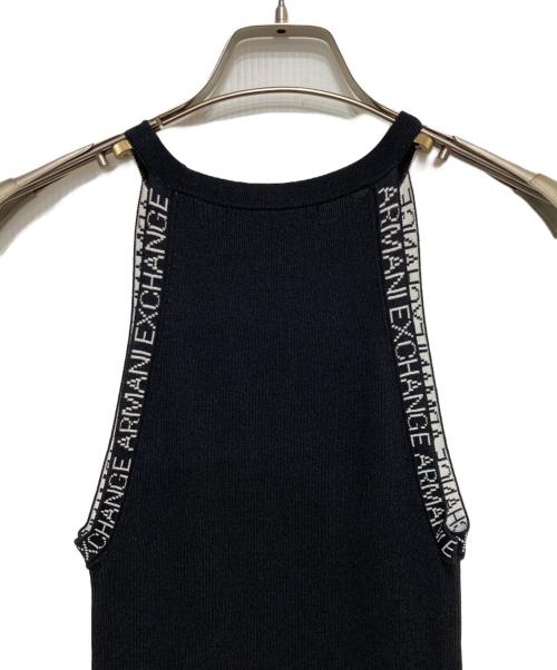 ARMANI EXCHANGE（アルマーニ エクスチェンジ）ARMANI EXCHANGE (アルマーニ エクスチェンジ) タイトリブワンピース ブラック サイズ:XSの古着・服飾アイテム