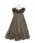 BURBERRY LONDON (バーバリーロンドン) フリルノースリーブワンピース ブラウン サイズ:M：8000円