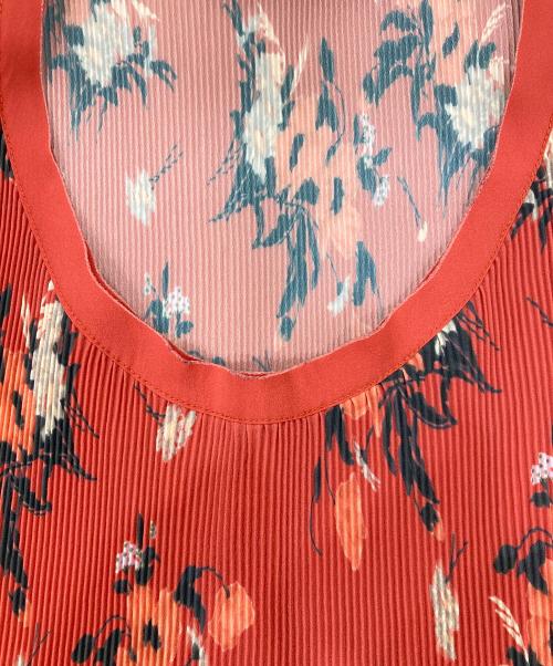 ALL SAINTS（オールセインツ）ALL SAINTS (オールセインツ) プリーツブラウス レッド サイズ:Sの古着・服飾アイテム