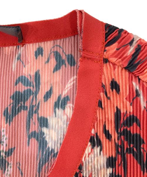 ALL SAINTS（オールセインツ）ALL SAINTS (オールセインツ) プリーツブラウス レッド サイズ:Sの古着・服飾アイテム