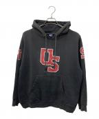 stussyステューシー）の古着「プルオーバーパーカー」｜ブラック