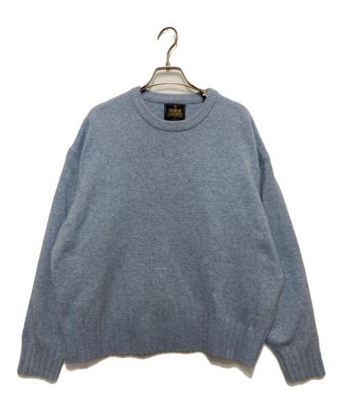 URBAN RESEARCH DOORS（アーバンリサーチドアーズ）URBAN RESEARCH DOORS (アーバンリサーチドアーズ) ハミルトンウールクルーワイドプルオーバー ブルー サイズ:Mの古着・服飾アイテム