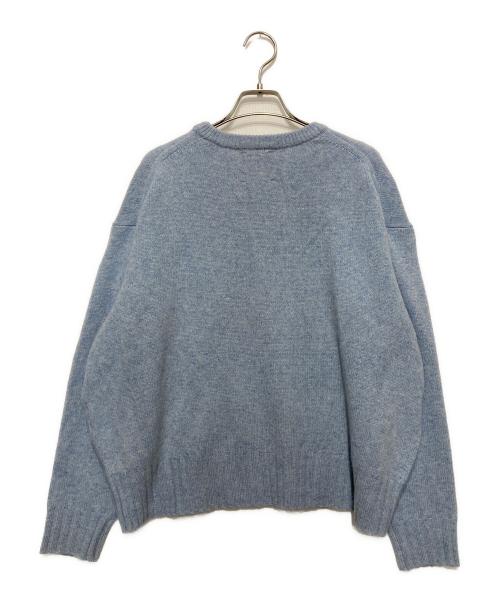 URBAN RESEARCH DOORS（アーバンリサーチドアーズ）URBAN RESEARCH DOORS (アーバンリサーチドアーズ) ハミルトンウールクルーワイドプルオーバー ブルー サイズ:Mの古着・服飾アイテム