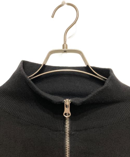ACLENT（アクレント）ACLENT (アクレント) Emblem short zip knit top ブラック サイズ:Fの古着・服飾アイテム