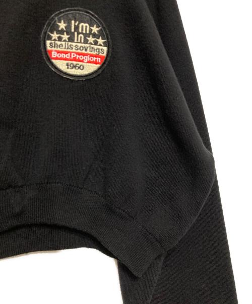 ACLENT（アクレント）ACLENT (アクレント) Emblem short zip knit top ブラック サイズ:Fの古着・服飾アイテム