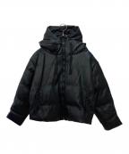 ZARAザラ）の古着「フェイクレザーパフジャケット」｜ブラック