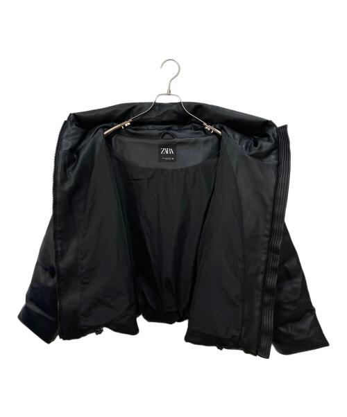 ZARA（ザラ）ZARA (ザラ) フェイクレザーパフジャケット ブラック サイズ:Mの古着・服飾アイテム