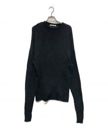 ETRE TOKYO（エトレトウキョウ）の古着「コーゲージブークレニットプルオーバーニット」｜ネイビー