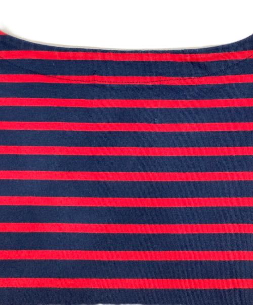 Traditional Weatherwear（トラディショナルウェザーウェア）Traditional Weatherwear (トラディショナルウェザーウェア) バスクシャツ ネイビー×レッド サイズ:Sの古着・服飾アイテム