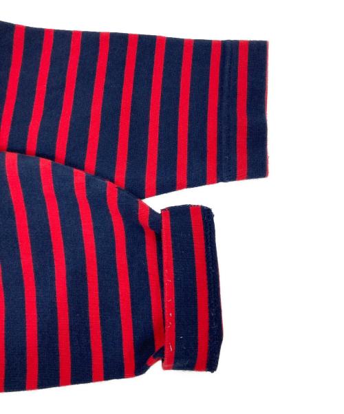 Traditional Weatherwear（トラディショナルウェザーウェア）Traditional Weatherwear (トラディショナルウェザーウェア) バスクシャツ ネイビー×レッド サイズ:Sの古着・服飾アイテム