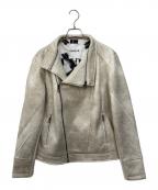 Desigualデシグアル）の古着「Fレザージャケット」｜ベージュ