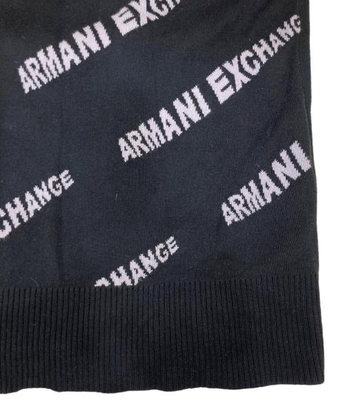 ARMANI EXCHANGE（アルマーニ エクスチェンジ）ARMANI EXCHANGE (アルマーニ エクスチェンジ) 総ロゴニット ブラック サイズ:Sの古着・服飾アイテム