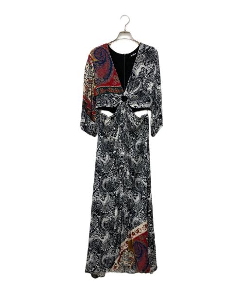 Desigual（デシグアル）Desigual (デシグアル) ペイズリー&カットアウト ロングワンピース マルチカラー サイズ:XLの古着・服飾アイテム