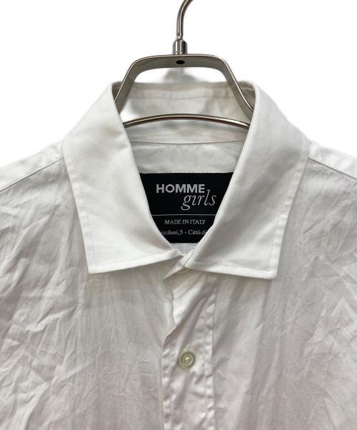 HOMME girls（オムガールズ）homme girls (オムガールズ) 長袖シャツ ホワイト サイズ:Sの古着・服飾アイテム