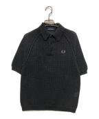 FRED PERRYフレッドペリー）の古着「サマーニットポロシャツ」｜ブラック