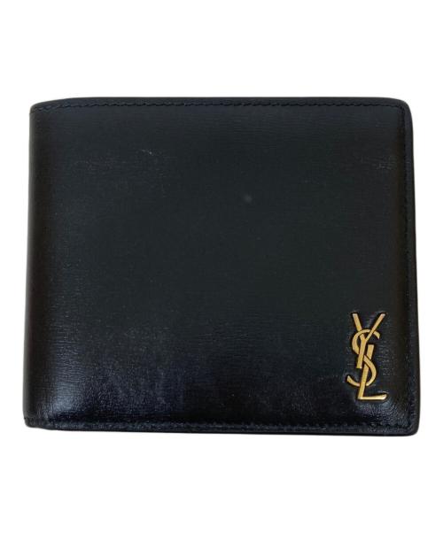 Saint Laurent Paris（サンローランパリ）Saint Laurent Paris (サンローランパリ) 2つ折り財布 ブラックの古着・服飾アイテム