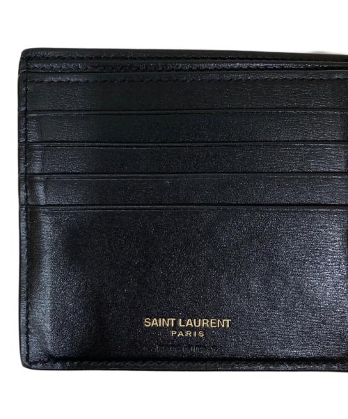 Saint Laurent Paris（サンローランパリ）Saint Laurent Paris (サンローランパリ) 2つ折り財布 ブラックの古着・服飾アイテム