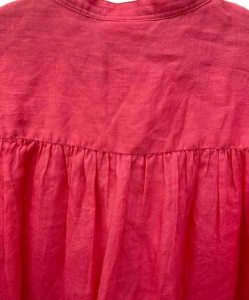 LE GLAZIK（ル グラジック）LE GLAZIK (ル グラジック) ギャザーシャツ ショッキングピンク サイズ:SIZE 36の古着・服飾アイテム