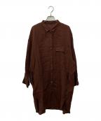 BARNYARDSTORMバンヤードストーム）の古着「リネンシャツワンピース」｜ブラウン