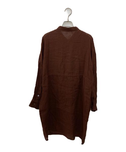BARNYARDSTORM（バンヤードストーム）BARNYARDSTORM (バンヤードストーム) リネンシャツワンピース ブラウン サイズ:SIZE 0の古着・服飾アイテム