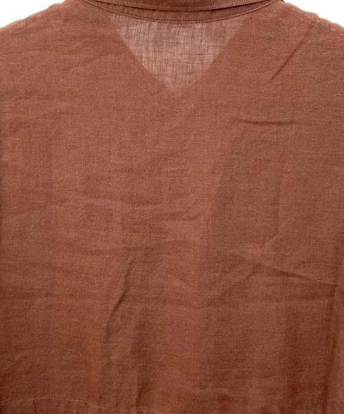 BARNYARDSTORM（バンヤードストーム）BARNYARDSTORM (バンヤードストーム) リネンシャツワンピース ブラウン サイズ:SIZE 0の古着・服飾アイテム