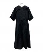 RAY BEAMSレイ ビームス）の古着「フリルスリーブフレアワンピース」｜ブラック