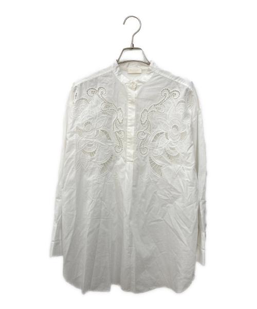 BALLSEY（ボールジィ）BALLSEY (ボールジィ) バンドカラーシャツ ホワイト サイズ:SIZE 36の古着・服飾アイテム