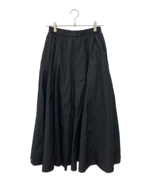 23区（ニジュウサンク）23区 (ニジュウサンク) ナイロンコットンタフタ フレアスカート ブラック サイズ:SIZE 36の古着・服飾アイテム