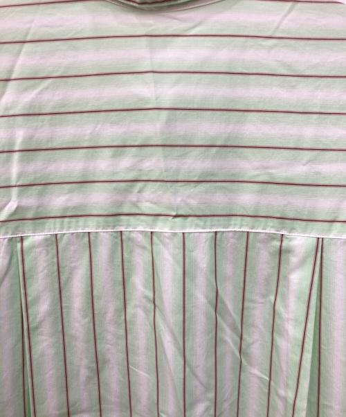 green label relaxing（グリーンレーベルリラクシング）green label relaxing (グリーンレーベルリラクシング) タック スリーブ シャツ ワンピース ストライプ グリーン サイズ:なしの古着・服飾アイテム
