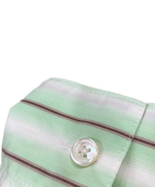 green label relaxing（グリーンレーベルリラクシング）green label relaxing (グリーンレーベルリラクシング) タック スリーブ シャツ ワンピース ストライプ グリーン サイズ:なしの古着・服飾アイテム