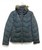 TORNADO MARTトルネードマート）の古着「ファー付スウェードダウンジャケット」｜ネイビー