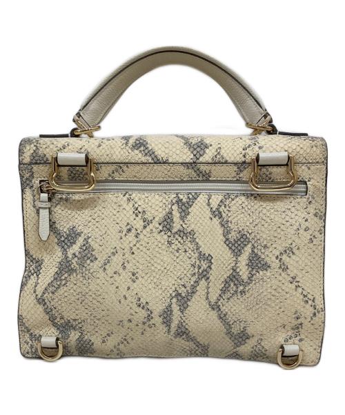 COLE HAAN（コールハーン）COLE HAAN (コールハーン) パイソン柄2WAYバッグ ベージュの古着・服飾アイテム