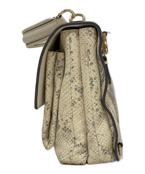 COLE HAAN（コールハーン）COLE HAAN (コールハーン) パイソン柄2WAYバッグ ベージュの古着・服飾アイテム