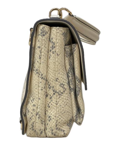 COLE HAAN（コールハーン）COLE HAAN (コールハーン) パイソン柄2WAYバッグ ベージュの古着・服飾アイテム