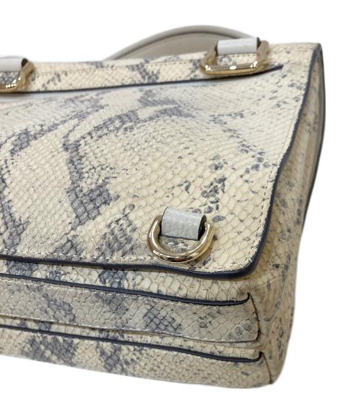 COLE HAAN（コールハーン）COLE HAAN (コールハーン) パイソン柄2WAYバッグ ベージュの古着・服飾アイテム