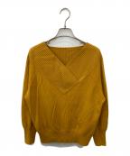 23区ニジュウサンク）の古着「カシミヤ混キャッシュメリノ Vネックニット」｜マスタード