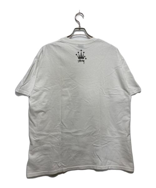 stussy（ステューシー）stussy (ステューシー) KNOWLEDGE IS KINGプリントTシャツ ホワイト サイズ:SIZEXLの古着・服飾アイテム